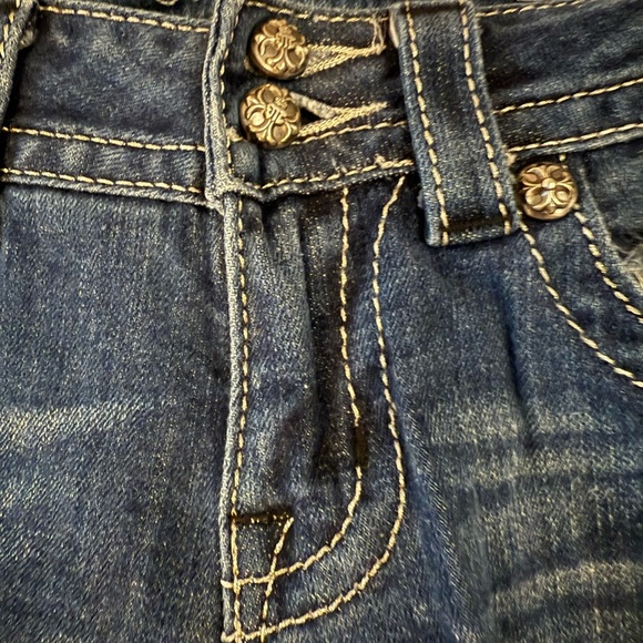 Miss Me Women's Boot Cut Fleur De Lis Designer Jeans, Size 27 Style JP5145B2 - Picture 2 of 10